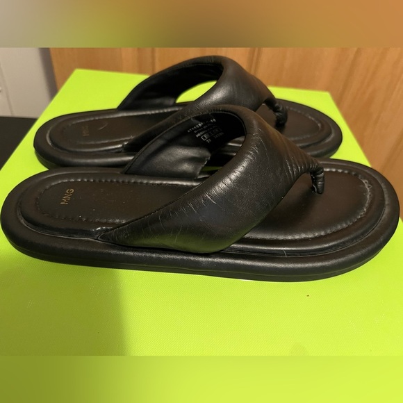Mango Leather Sandals with Straps - Picture 6 of 10
